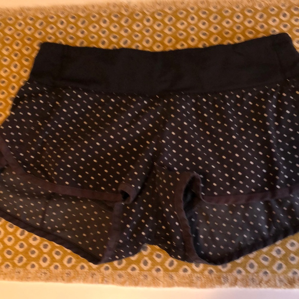 Lululemon low rise speed up shorts.